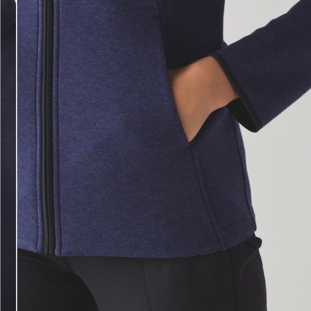 Lululemon" Insculpt Jacket- Heathered Deep Indigo / Deep Indigo- Size 4- - Picture 8 of 15